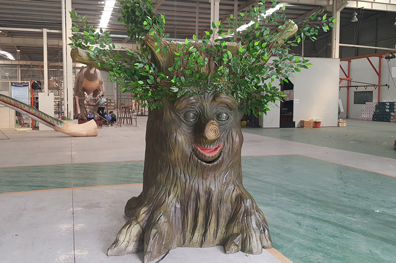 說話樹制作現(xiàn)場，仿真植物仿真樹